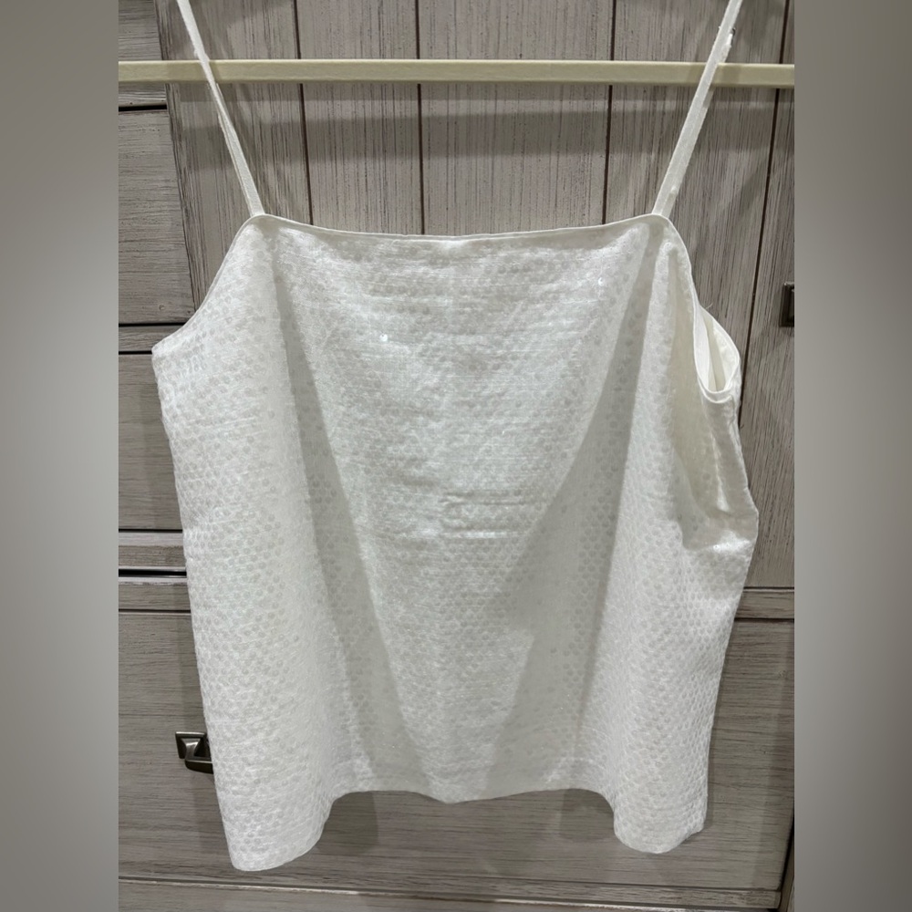 LOFT sequined square neck cami